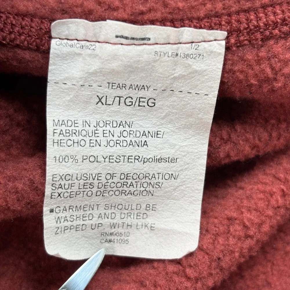 Under Armour 1/4 Zip Pullover Mens XL Red Heather Fleece Sweater 1380271 Active